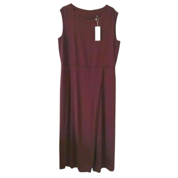$238 Eileen Fisher Vintage Jumpsuit Small 8 Purple Culotte Faux Wrap Sleeveless - Picture 7 of 15